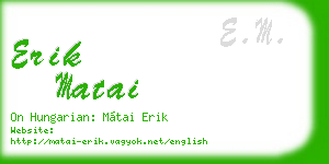 erik matai business card